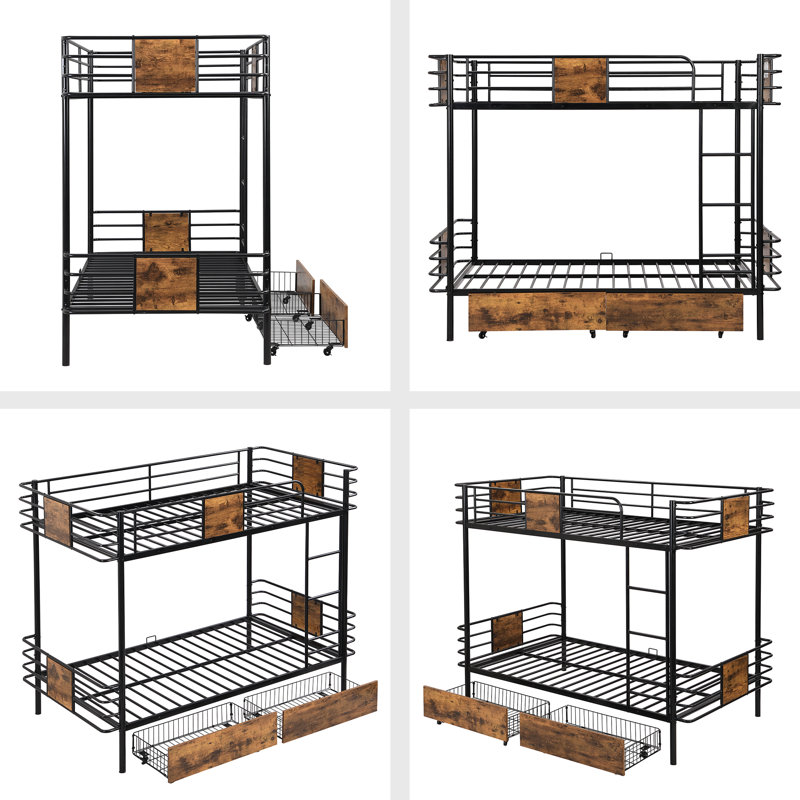 Mason & Marbles Orelia Kids Extra Long Twin Over Extra Long Twin Bunk